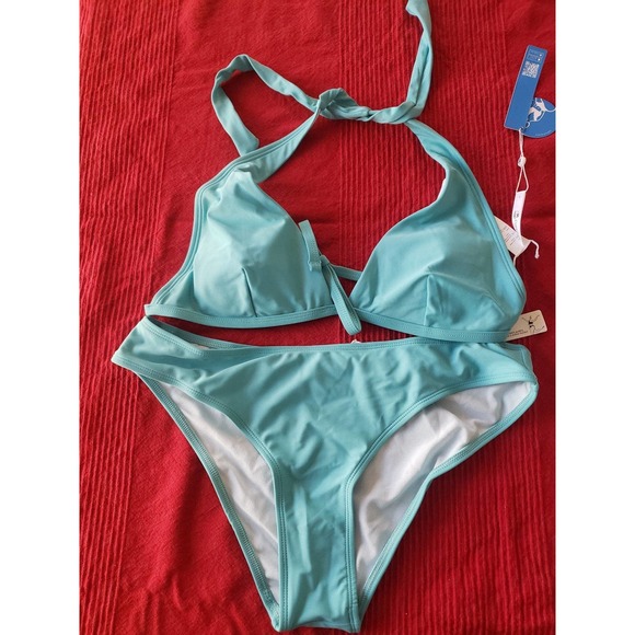 Nwt Shein blue two piece bathing suit - Picture 1 of 4